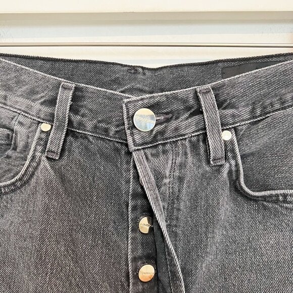 Goldsign Denim The Benefit High Rise Relaxed Straight Jeans Button Fly Size 24 - Picture 6 of 15